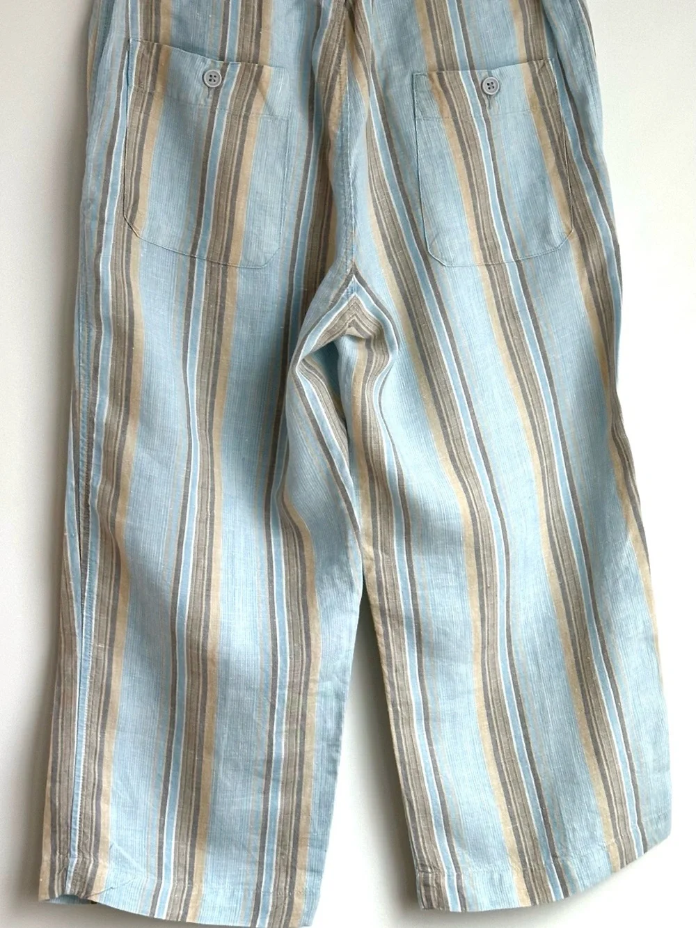Zara linen striped capris (EUC) size L / 32